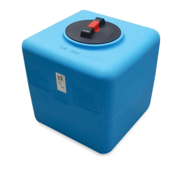 100 Litre Rectangular Upright storage Tank made from blue Polyethylen with screw lid
