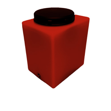 25 Litre Water Tank 5 cm Lid and 3/4" outlet - Traffic Red (Ral 3020)