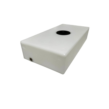 Kleine platte tank van 40 liter 12 cm deksel en 1/2 inch uitgang