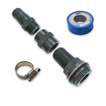 Tank Connection Set 30 mm Hose Straight,,