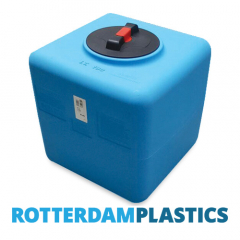 100 Liter Rechthoekige Verticale Watertank met schroefdeksel gemaakt van blauw Polyethyleen