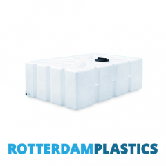 1250 Litre Water Tank Flat Baffled made from natural translucent Polyethylen with screw lid 