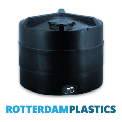 2500 Liter Verticale Watertank met grote schroefdeksel gemaakt van zwart Polyethyleen