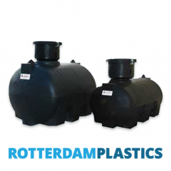 3000 Litre Round, horizontal Underground tanks made from black Polyethylen with large lid