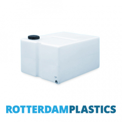 350 Litre Water Tank Flat Baffled made from natural translucent Polyethylen with screw lid 