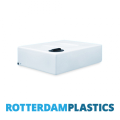 400 Litre Water Tank Flat Baffled made from natural translucent Polyethylen with screw lid 
