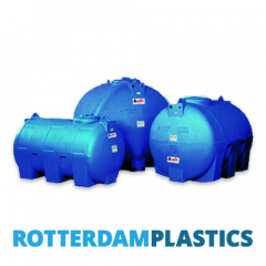 500 Liter Horizontale Watertank met schroefdeksel gemaakt van blauw Polyethyleen 