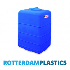 500 Litre Rectangular verticale storage Tank made from blue Polyethylen with screw lid