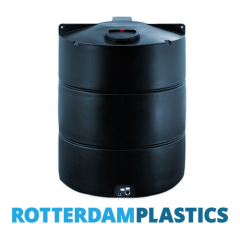5500 Litre storage tanks round upright made from black Polyethylen with large screw lid