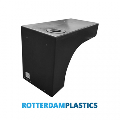 57 Litre Water Tank Wheel Arch made from black Polyethylen with screw lid