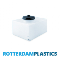 80 Litre Water Tank Flat made from natural translucent Polyethylen with screw lid 