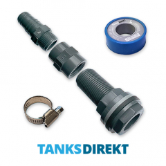 Tank Connection Set 25 mm Hose Straight