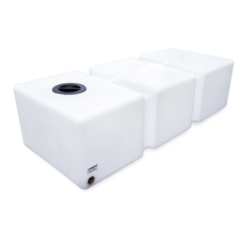 125 Litre Water Tank Flat made from natural translucent Polyethylen with screw lid 