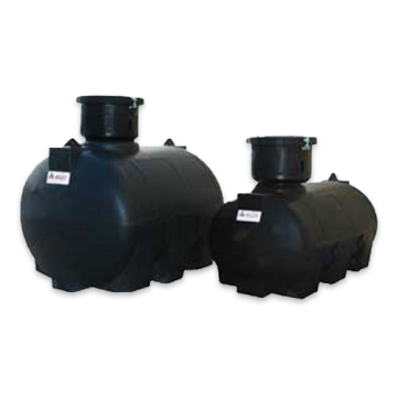 5000 Litre Round, horizontal Underground tanks made from black Polyethylen with large lid