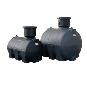 1000 Litre Round, horizontal Underground tanks made from black Polyethylen with large lid