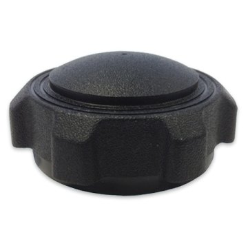 Deksel zwart 5 cm binnendraad zonder beluchting