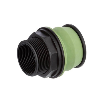 Push-In BSP Fitting 1 1/2" external thread x 1 1/4" internal thread + FPM Gasket - chemical resistant