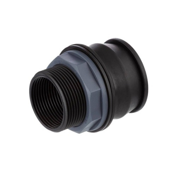 PP Push-In BSP tankdoorvoer 3/4" buitendraad  x 1/2" binnendraad + NBR-ring - diesel bestendig