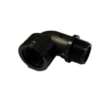 PVC Kniesok 90° 1/2 inch binnendraad en buitendraad