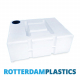 1000 Litre Water Tank Flat Baffled made from natural translucent Polyethylen with screw lid 