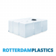 1000 Litre Water Tank Flat Baffled made from natural translucent Polyethylen with screw lid 