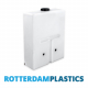 250 Litre Water Tank Upright Baffled made from natural translucent Polyethylen with screw lid 