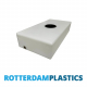 Kleine platte tank van 40 liter 12 cm deksel en 1/2 inch uitgang