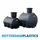 2000 Litre Round, horizontal Underground tanks made from black Polyethylen with large lid