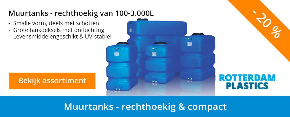 Muurtanks - rechthoekig en compact