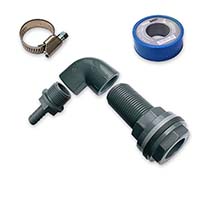PVC Tankanschluss-Set gewinkelt