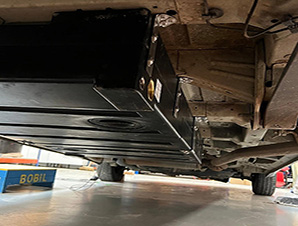 Underslungtank Fiat Ducato - fitted on Camper - with connections